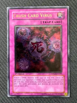 Yugioh Crush Card Virus 1st Edition Ultimate Rare DPKB-EN039 NM - Image 1