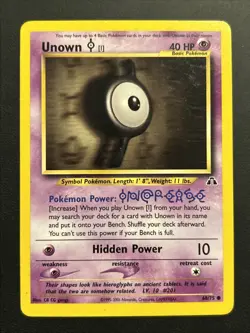 Unown I 68/75 Neo Discovery Rare Vintage Pokemon Card Unknown [I] - Image 1