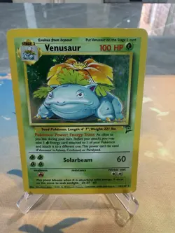 Venusaur Base Set 2 18/130 Holo Unlimited Holo Rare Pokemon TCG Card DMG - Image 1
