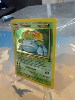 Venusaur Base Set 2 18/130 Holo Unlimited Holo Rare Pokemon TCG Card DMG - Image 2