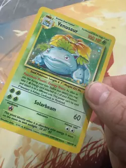 Venusaur Base Set 2 18/130 Holo Unlimited Holo Rare Pokemon TCG Card DMG - Image 4