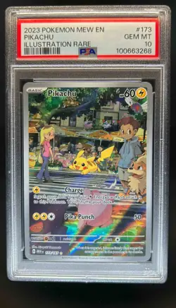 2023 Pokemon SV 151 MEW EN Pikachu #173/165 PSA 10 - Image 1
