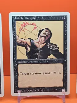 ⚫⚫ (4) 1994 MAGIC The Gathering UNHOLY STRENGTH REVISED 3RD EDITION PLAYED ⚫2 - Image 4