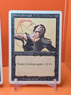 ⚫⚫ (4) 1994 MAGIC The Gathering UNHOLY STRENGTH REVISED 3RD EDITION PLAYED ⚫2 - Image 5