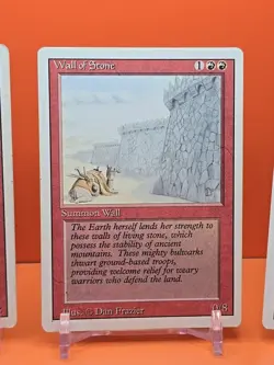 🔴🔴🔴 (4) 1994 MAGIC The Gathering WALL OF STONE REVISED 3RD EDITION PLAYED🔴🔴 - Image 4