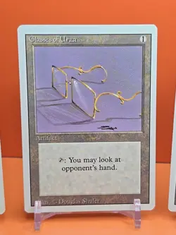 🟤🟤🟤 (4) 1994 Magic The Gathering GLASSES OF URZA REVISED 3RD EDITION PLAYED - Image 3