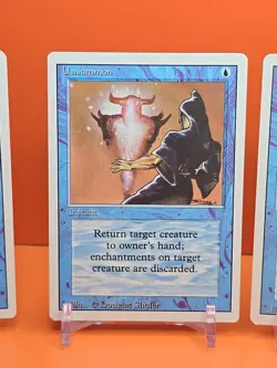 🔵🔵🔵 (4) 1994 MAGIC The Gathering UNSUMMON REVISED 3RD EDITION PLAYED 🔵🔵🔵4 - Image 3