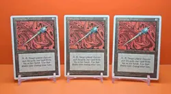 🟤🟤🟤 (3) 1995 Magic The Gathering DISRUPTING SCEPTER 4TH EDITION PLAYED 🟤🟤🟤 - Image 1
