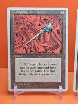🟤🟤🟤 (3) 1995 Magic The Gathering DISRUPTING SCEPTER 4TH EDITION PLAYED 🟤🟤🟤 - Image 2