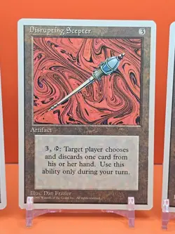 🟤🟤🟤 (3) 1995 Magic The Gathering DISRUPTING SCEPTER 4TH EDITION PLAYED 🟤🟤🟤 - Image 3