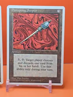 🟤🟤🟤 (3) 1995 Magic The Gathering DISRUPTING SCEPTER 4TH EDITION PLAYED 🟤🟤🟤 - Image 4