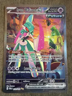 Pokemon TCG Iron Valiant ex 249/182 SV04: Paradox Rift Special Illustration Rare - Image 1