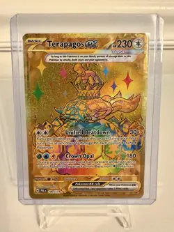 Terapagos EX 180/131 Hyper Rare Gold Prismatic Evolutions Pokemon TCG NM - Image 1
