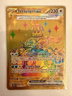 Terapagos EX 180/131 Hyper Rare Gold Prismatic Evolutions Pokemon TCG NM - Image 2