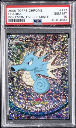 2000 TOPPS CHROME POKEMON T.V. SPARKLE #117 SEADRA PSA 10 - Image 1