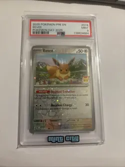 Pokemon TCG Eevee 074/131 Prismatic Evolutions Pokemon Day 2025 Promo - PSA 9 - Image 1