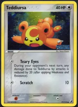 Teddiursa 77/115 Unseen Forces Reverse Holo Stamped LP Pokemon TCG - Image 1