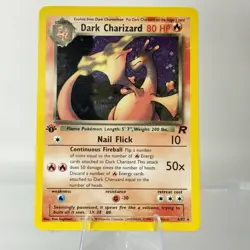 🔥 1st Ed Dark Charizard 4/82 Holo 🚀 Team Rocket EX ✨ VINTAGE POKEMON 💎 RARE - Image 2