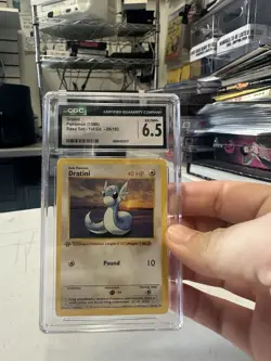 [CGC 6.5 EX/NM+] 1999 DRATINI 1st Edition POKEMON TCG Base Set 26/102 Shadowless - Image 1