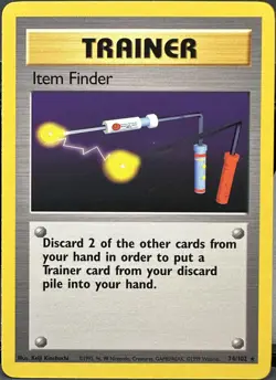 Item Finder 74/102 Base Set Rare Pokemon tcg 1999 Lightly played - Image 1