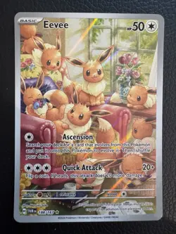 Eevee 188/167 SV Twilight Masquerade Illustration Rare IR Holo Pokemon Card - Image 1