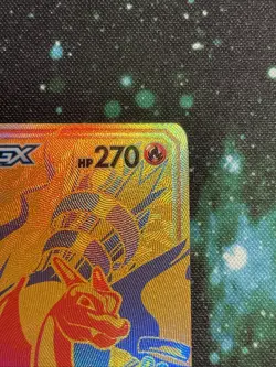 Pokemon TCG Reshiram & Charizard GX SM247 Black Star Promo Full Art Gold NM - Image 5