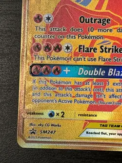 Reshiram & Charizard GX SM247 Black Star Promo Pokemon TCG Holo NM - Image 5