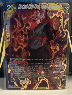 Dragon Ball Card Game Gold Stamp SS Rose Goku Black Divine Prosperity (P-206) - Image 1