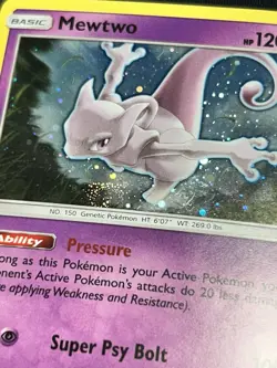 Mewtwo SM77 Holo Black Star Promo COSMOS SWIRL 🌀 - Sun and Moon Pokemon TCG - Image 3
