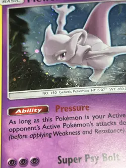 Mewtwo SM77 Holo Black Star Promo COSMOS SWIRL 🌀 - Sun and Moon Pokemon TCG - Image 4