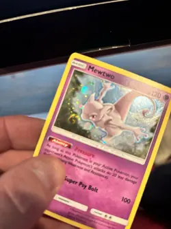 Mewtwo Holo Black Star Promo SM77 - Sun and Moon Pokemon TCG With SWIRL - Image 2