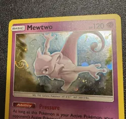 Mewtwo - SM77 Black Star Cosmo Promo Pokemon HD GALAXY SWIRL- Read Desc. Please - Image 1
