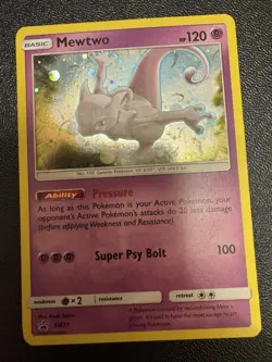 Mewtwo - SM77 Black Star Cosmo Promo Pokemon HD GALAXY SWIRL- Read Desc. Please - Image 5