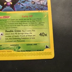 2003 Crobat 6/144 - Skyridge Non-Holo Rare - Pokemon TCG - NM - Image 3