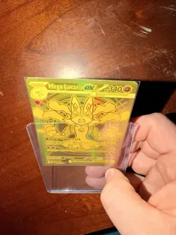 Mega Lucario EX 188/132 Gold Hyper Rare Mega Evolutions Pokemon TCG - Image 4