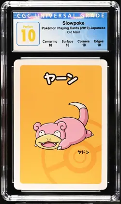 CGC PERFECT 10 2019 Pokemon Old Maid Slowpoke #0 - Image 1