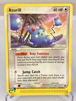 Azurill 31/100 - EX Sandstorm Set E-Reader Pokemon Card - Heavily Played - Image 1