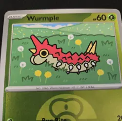 Pokemon WURMPLE 011/217 - Ascended Heroes - Rev Holo - LOVE BALL PATTERN - Image 2