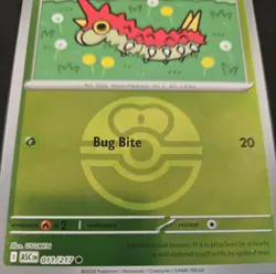 Pokemon WURMPLE 011/217 - Ascended Heroes - Rev Holo - LOVE BALL PATTERN - Image 3