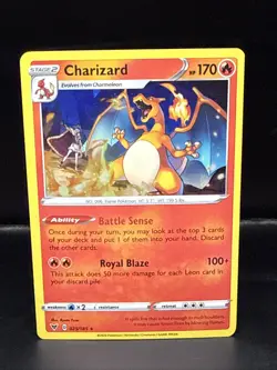 Pokemon Charizard 025/185 Cracked Ice Holo 2020 Vivid Voltage Deck Exclusive A - Image 2