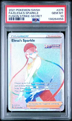 2021 POKEMON SWORD & SHIELD FUSION STRIKE SECRET FULL ART/ELESA'S SPARKLE PSA 10 - Image 1