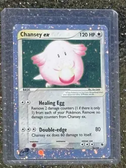 Pokemon TCG Chansey ex w/SWIRL EX Ruby and Sapphire 96/109 Holo Ultra Rare - Image 1