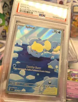 Spheal 199/191 Illustration Rare Surging Sparks PSA 9 Pokemon Card Holo - Image 5