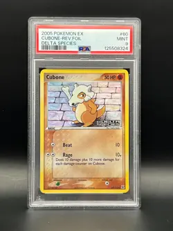 PSA 9 Mint - CUBONE #60-REVERSE FOIL- 2005 POKEMON EX DELTA SPECIES - Image 1