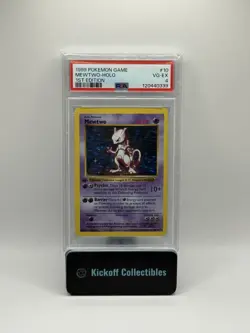 1999 Pokemon Base Set 1st Edition Shadowless Holo Mewtwo #10 PSA 4 - Image 1