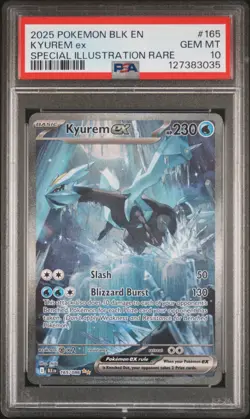2025 POKEMON BLK EN-BLACK BOLT SPECIAL ILLUSTRATION RARE #165 KYUREM EX PSA 10 - Image 1