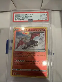 2023 Pokemon SWSH Radiant Charizard Crown Zenith #020 PSA 10 - Image 1