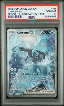 2025 POKEMON BLK EN-BLACK BOLT SPECIAL ILLUSTRATION RARE #165 KYUREM EX PSA 10 - Image 1