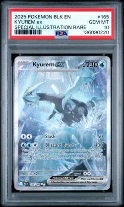 2025 POKEMON BLK EN-BLACK BOLT SPECIAL ILLUSTRATION RARE #165 KYUREM EX PSA 10 - Image 1