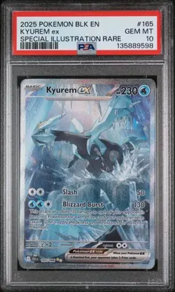 2025 POKEMON BLK EN-BLACK BOLT SPECIAL ILLUSTRATION RARE #165 KYUREM EX PSA 10 - Image 1